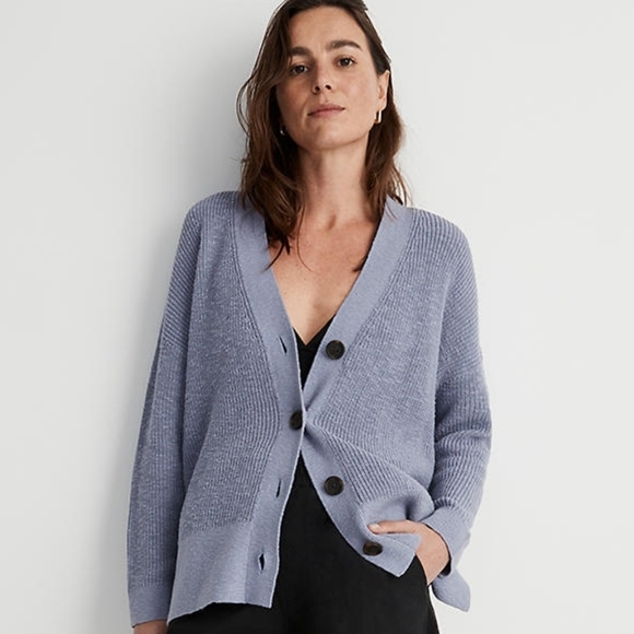 Madewell | Sweaters | Madewell Lovell Oversized Cotton Cardigan Tan Neutral  Small | Poshmark